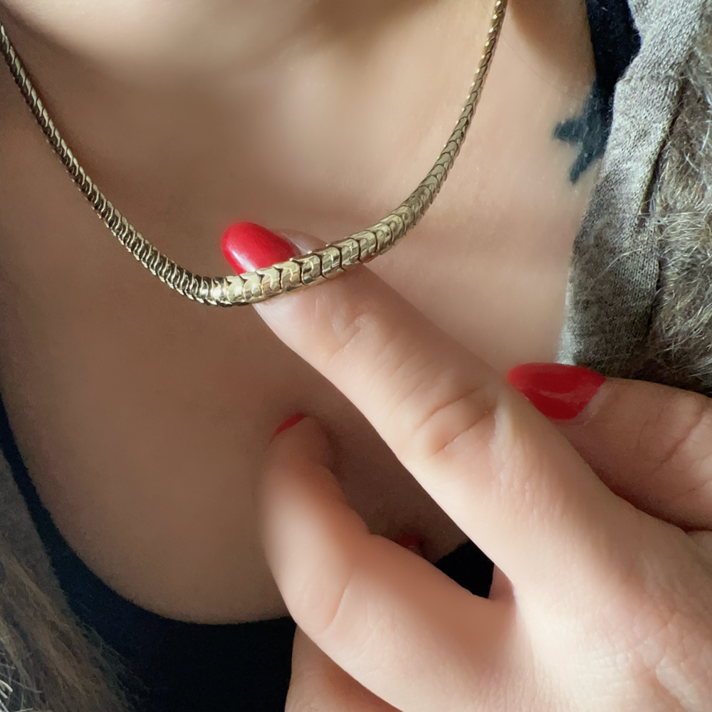 XUPING 14K ÖRGÜ ZİNCİR KOLYE 45CM-GOLD RENK ACR8911