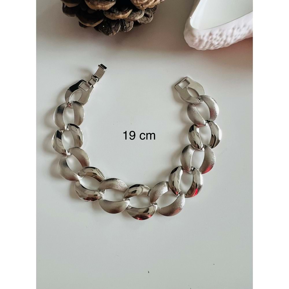 XUPING HALKA ZİNCİR BİLEKLİK 19CM-GÜMÜŞ RENK ACR9048
