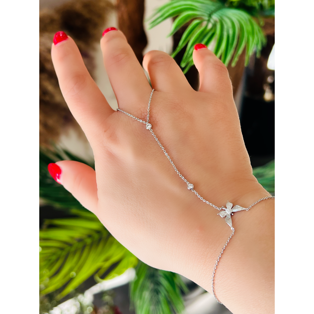 ÖZEL SERİ KELEBEKLİ ŞAHMERAN-GÜMÜŞ RENK ACR9152