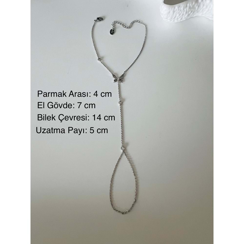 ÖZEL SERİ KELEBEKLİ ŞAHMERAN-GÜMÜŞ RENK ACR9152