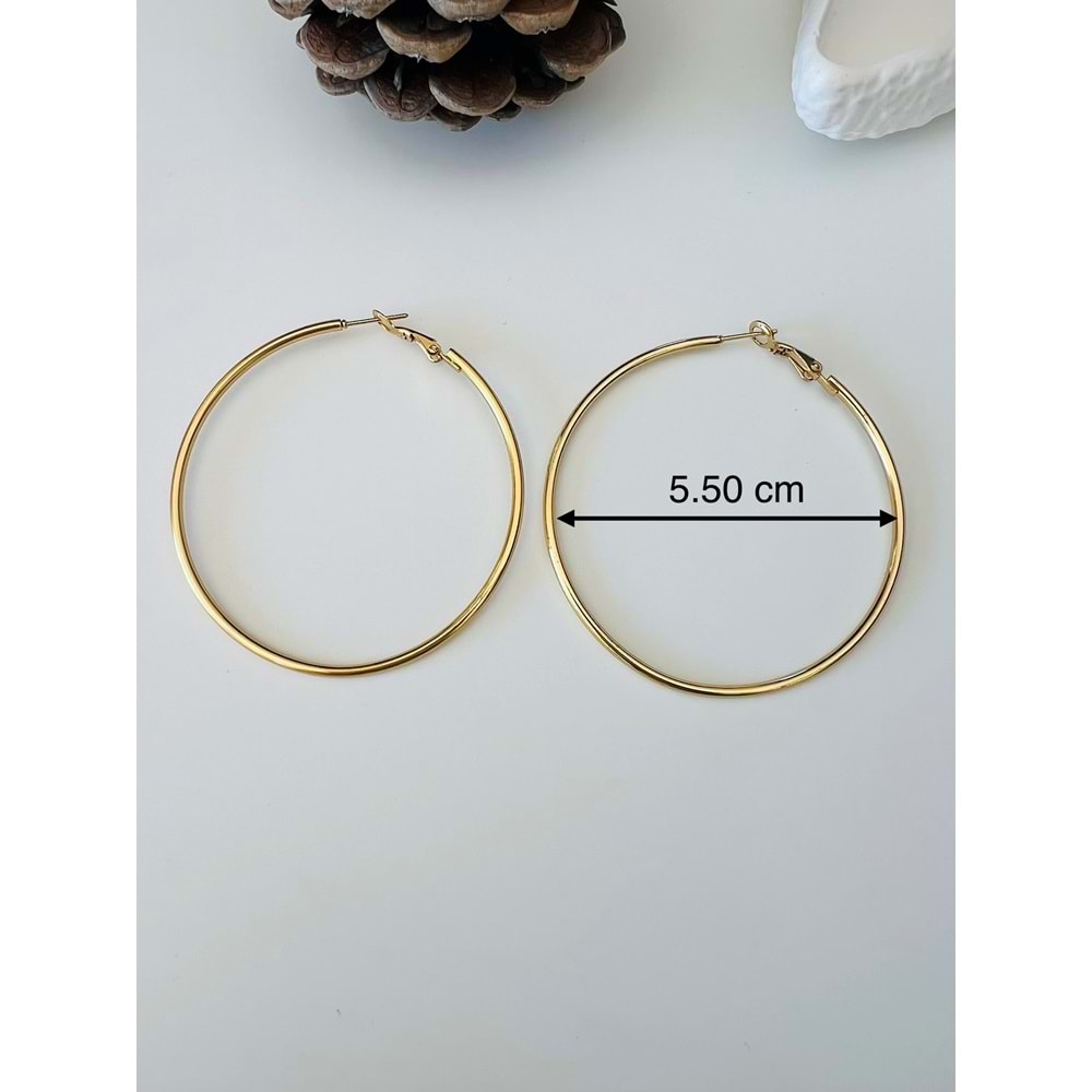 GOLD RENK ÇELİK HALKA KÜPE ACR9272