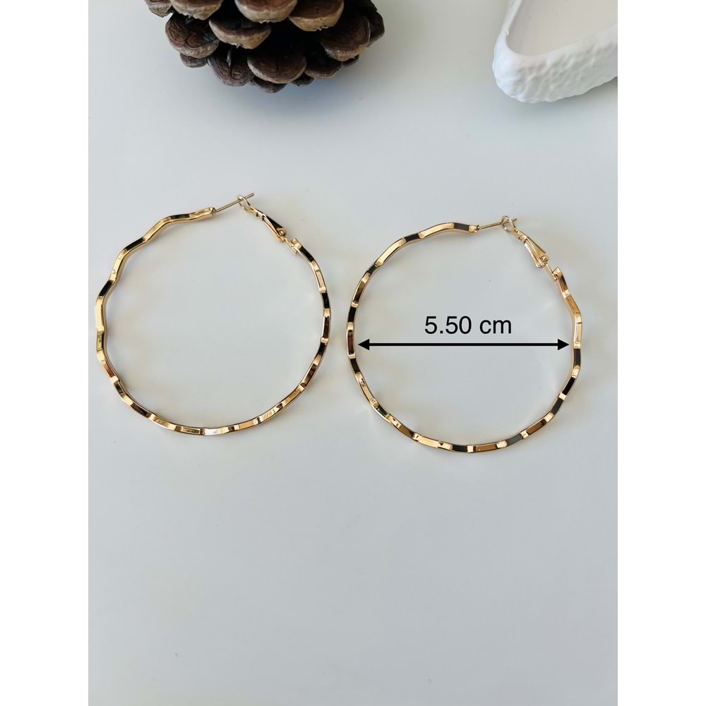 GOLD RENK ÇELİK DALGA KÜPE ACR9273