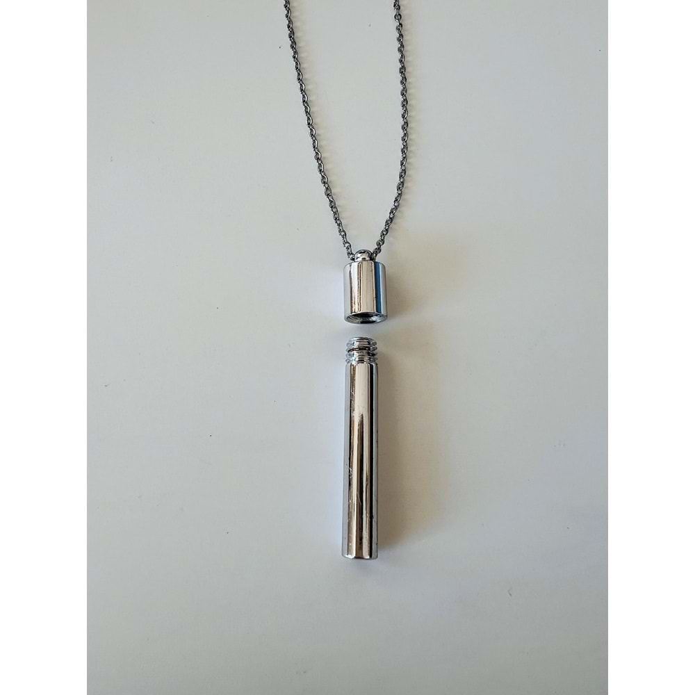 İÇİNE NOT KOYULABİLEN UNİSEX ÇELİK DİLEK KOLYESİ 72CM ACR9280