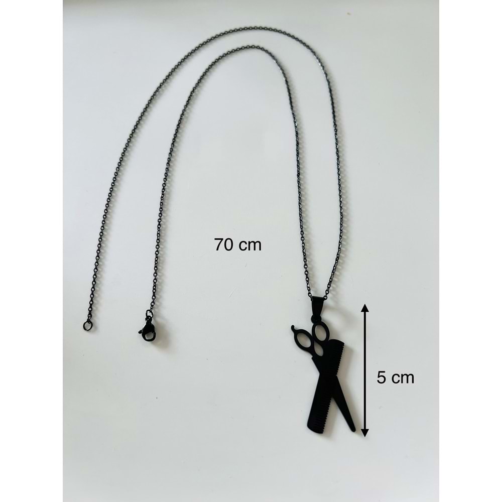 ERKEK BERBER MAKAS-TARAK ÇELİK KOLYE 70CM ACR9296