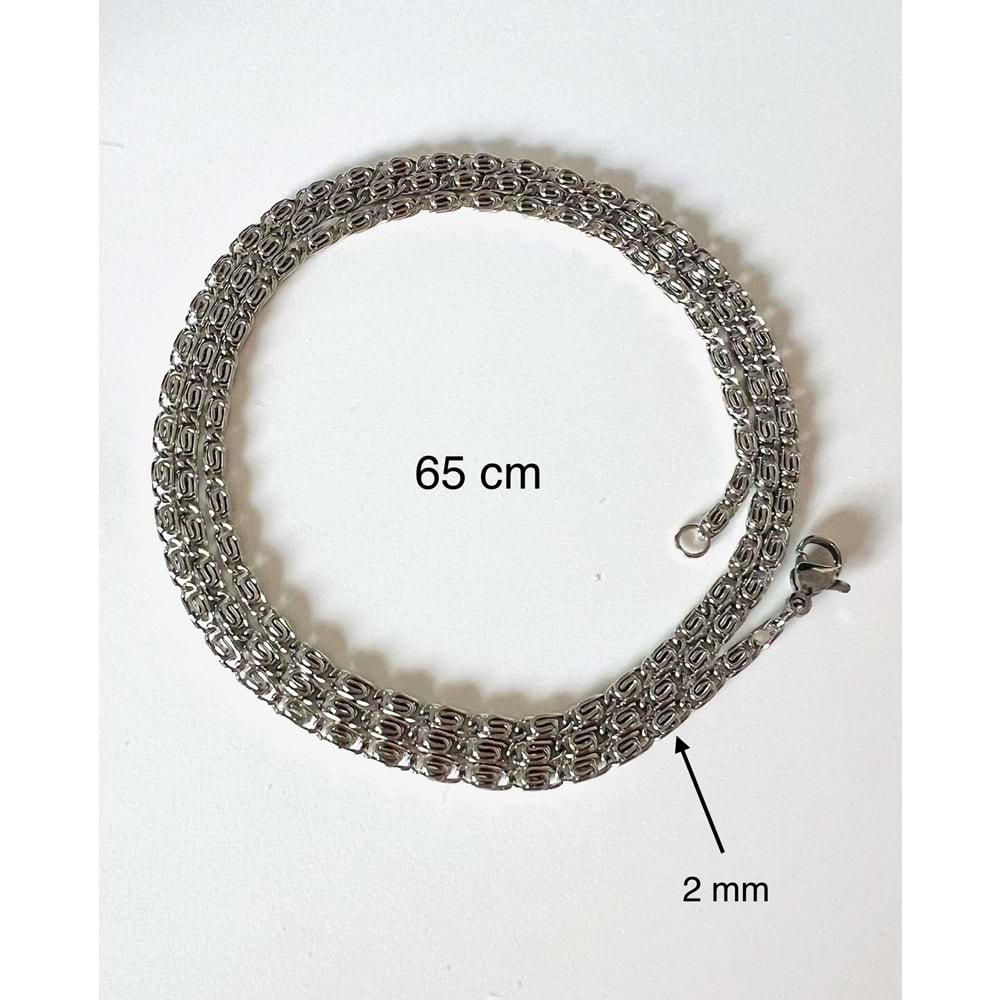 ERKEK ÇELİK SARMAL KOLYE 65CM-2MM ACR9374