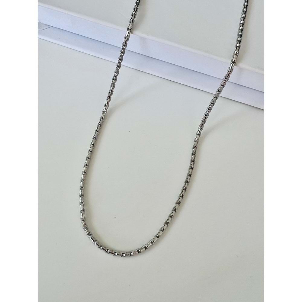 ERKEK ÇELİK KÜP ZİNCİR KOLYE 68CM -2MM ACR9383