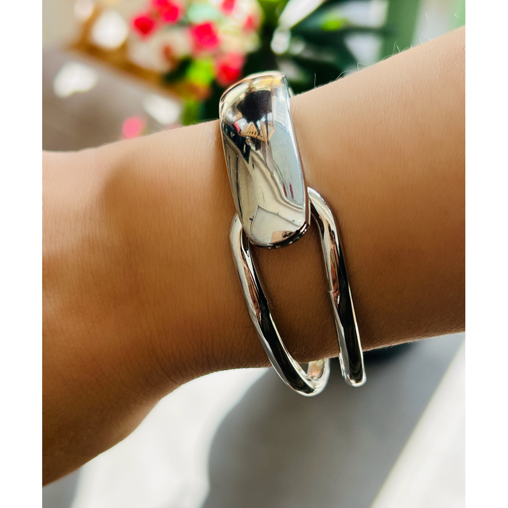 GÜMÜŞ RENK ÖZEL SERİ TASARIM KELEPÇE ACR9486