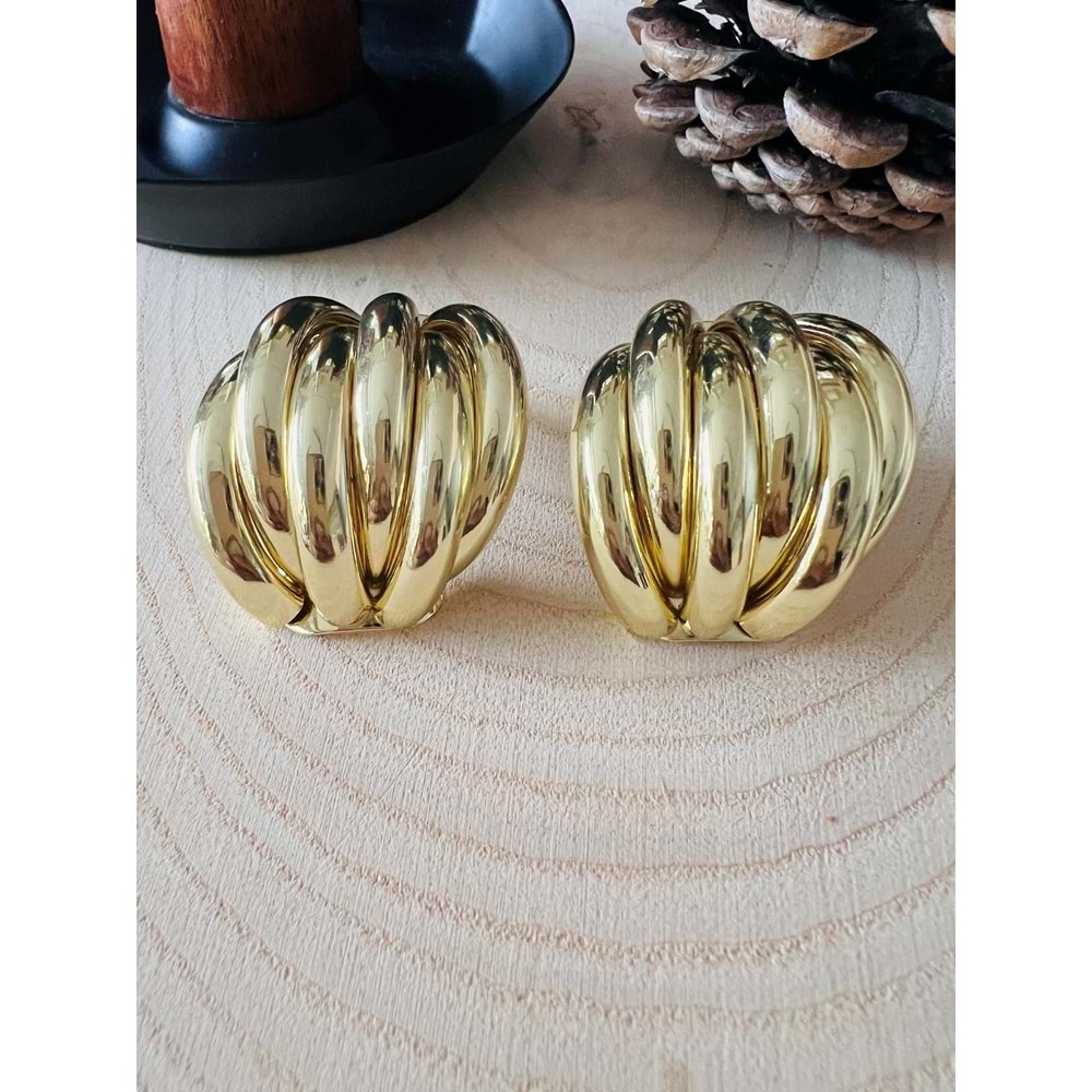 VİNTAGE GOLD RENK BOMBE KÜPE ACR9694