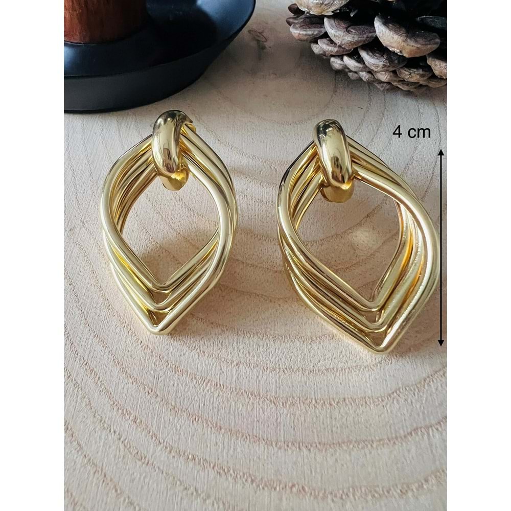 VİNTAGE GOLD RENK YAPRAK KÜPE ACR9696