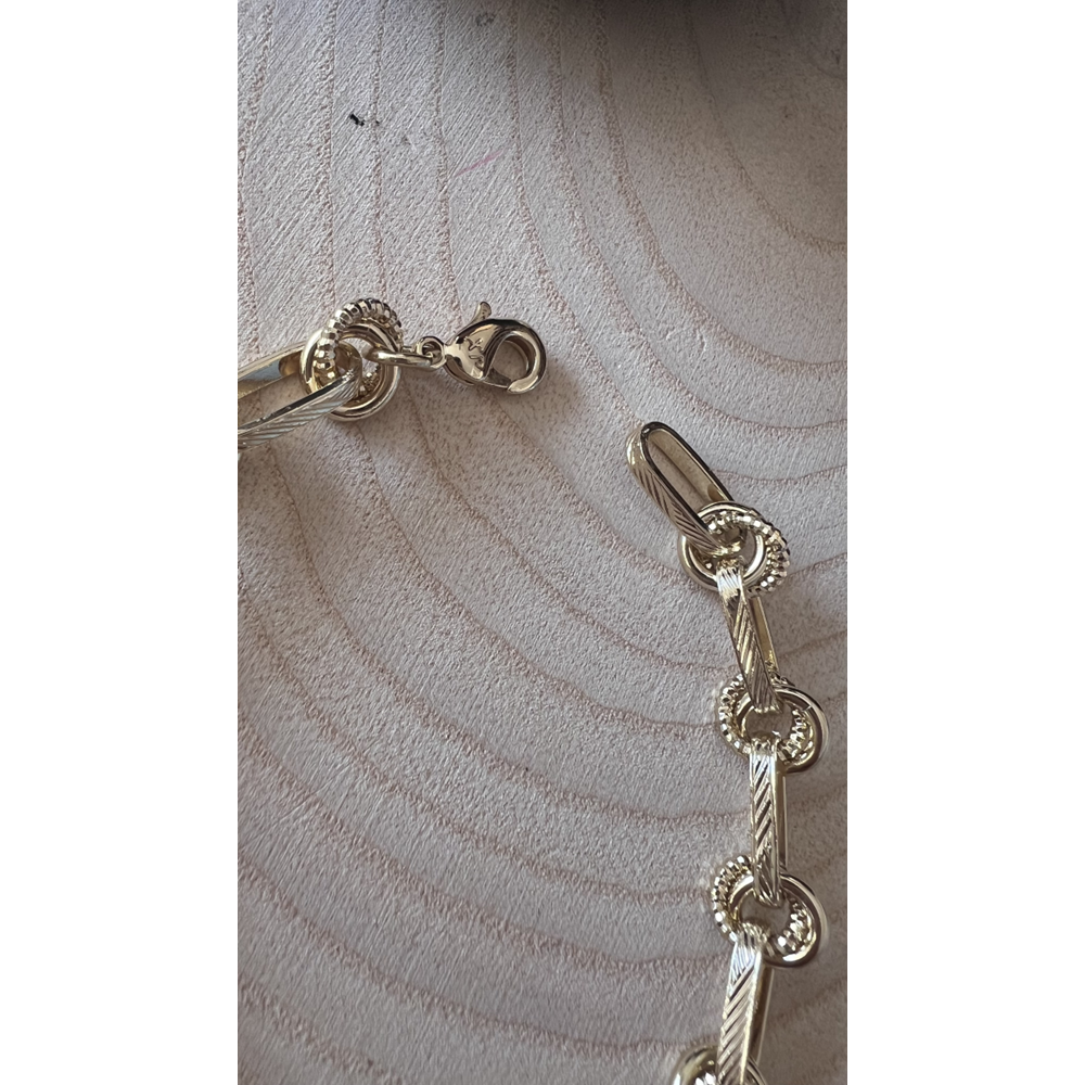 XUPING 14K GOLD RENK BURGU HALKALI BİLEKLİK 19CM ACR9705