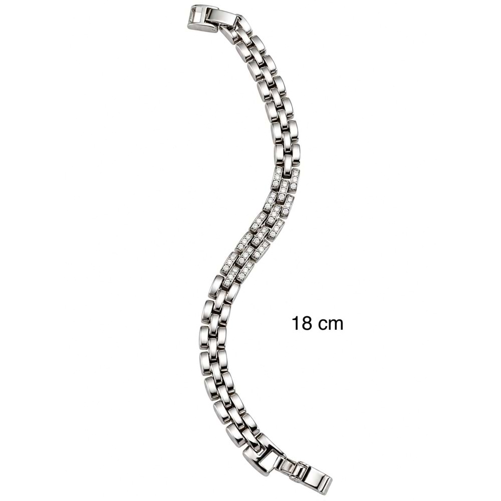 XUPING GÜMÜŞ RENK YARIM TUR KORDON BİLEKLİK 18CM ACR9718