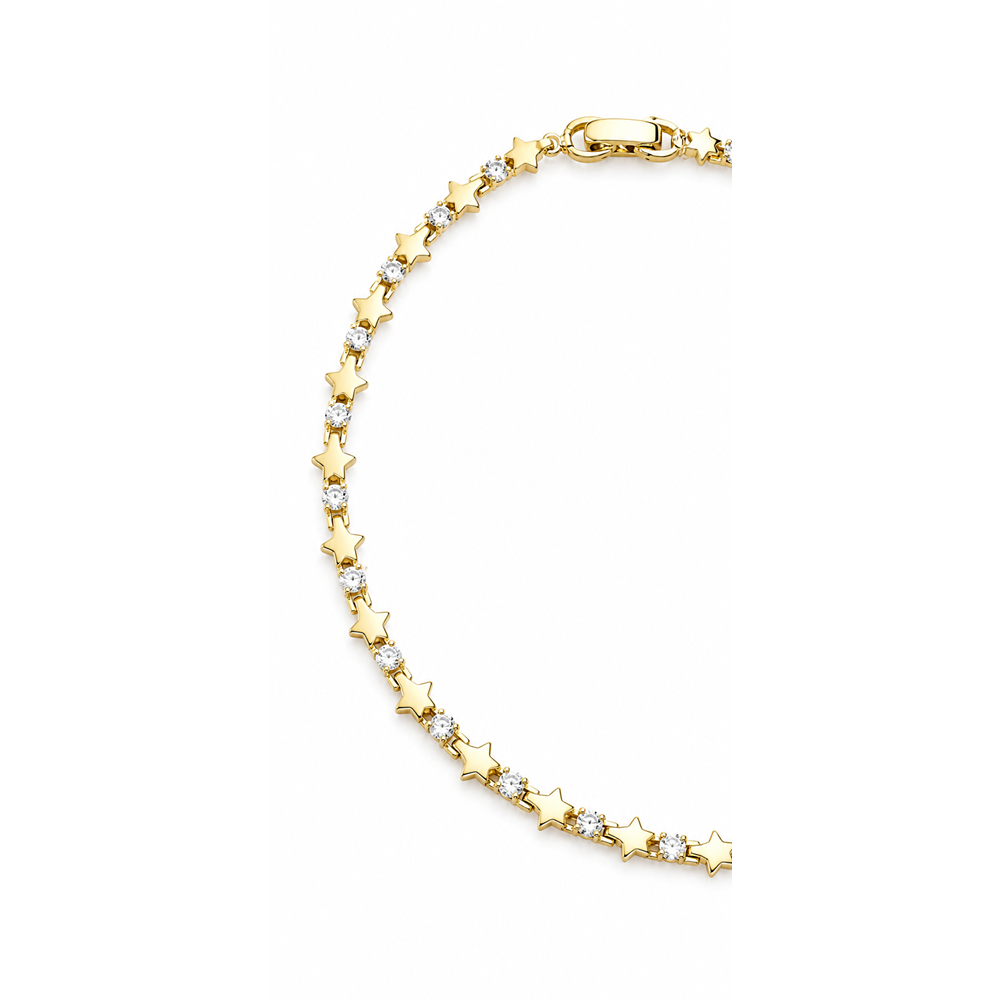 XUPING 14K GOLD RENK YILDIZLI MİNİMALİST 18+1CM BİLEKLİK ACR9731