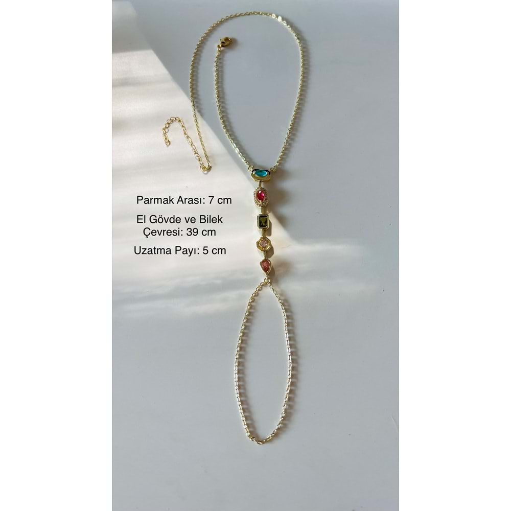 GOLD RENK, RENKLİ TAŞLI ŞAHMERAN ACR9772