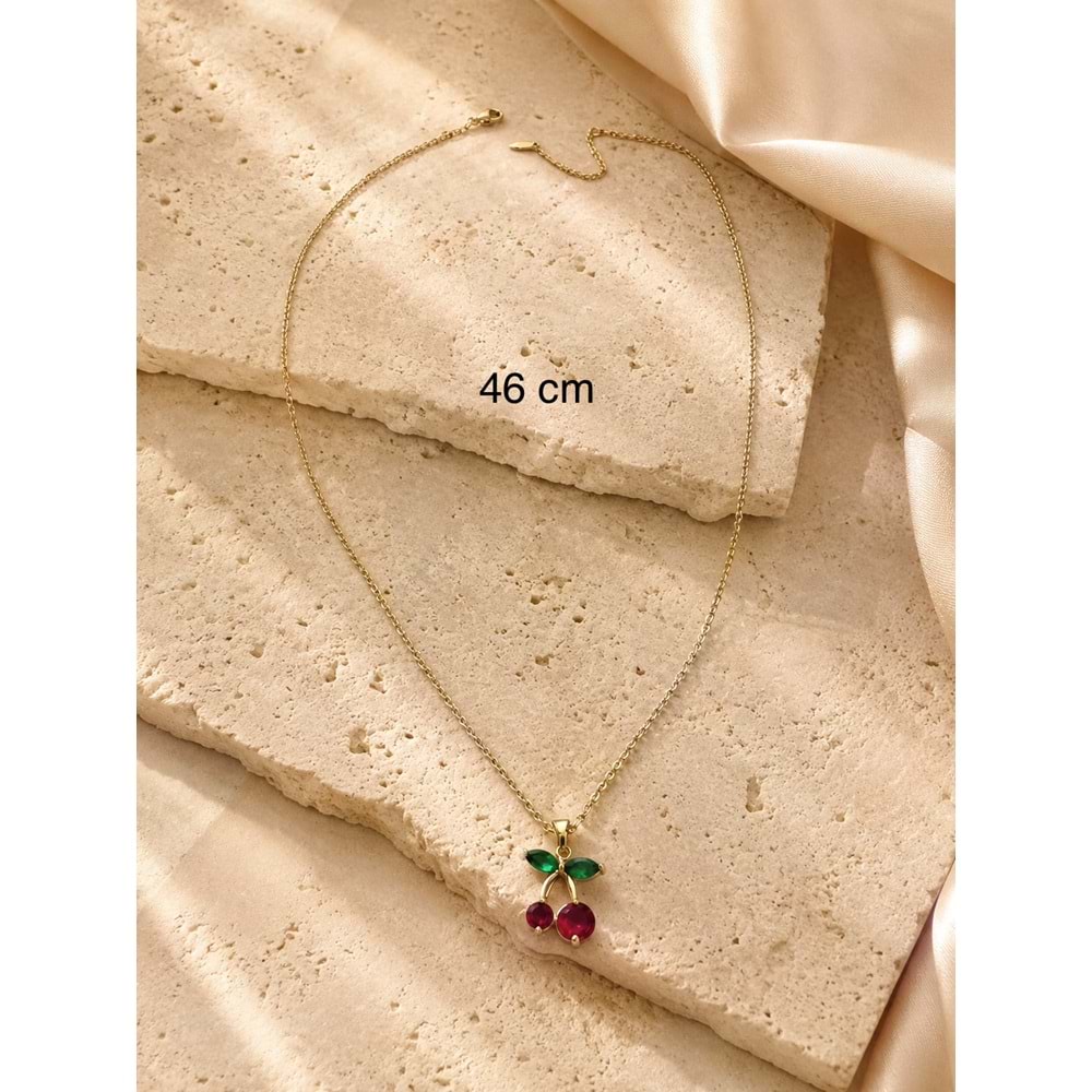 XUPING GOLD RENK KİRAZ MODEL KOLYE 46CM ACR9780