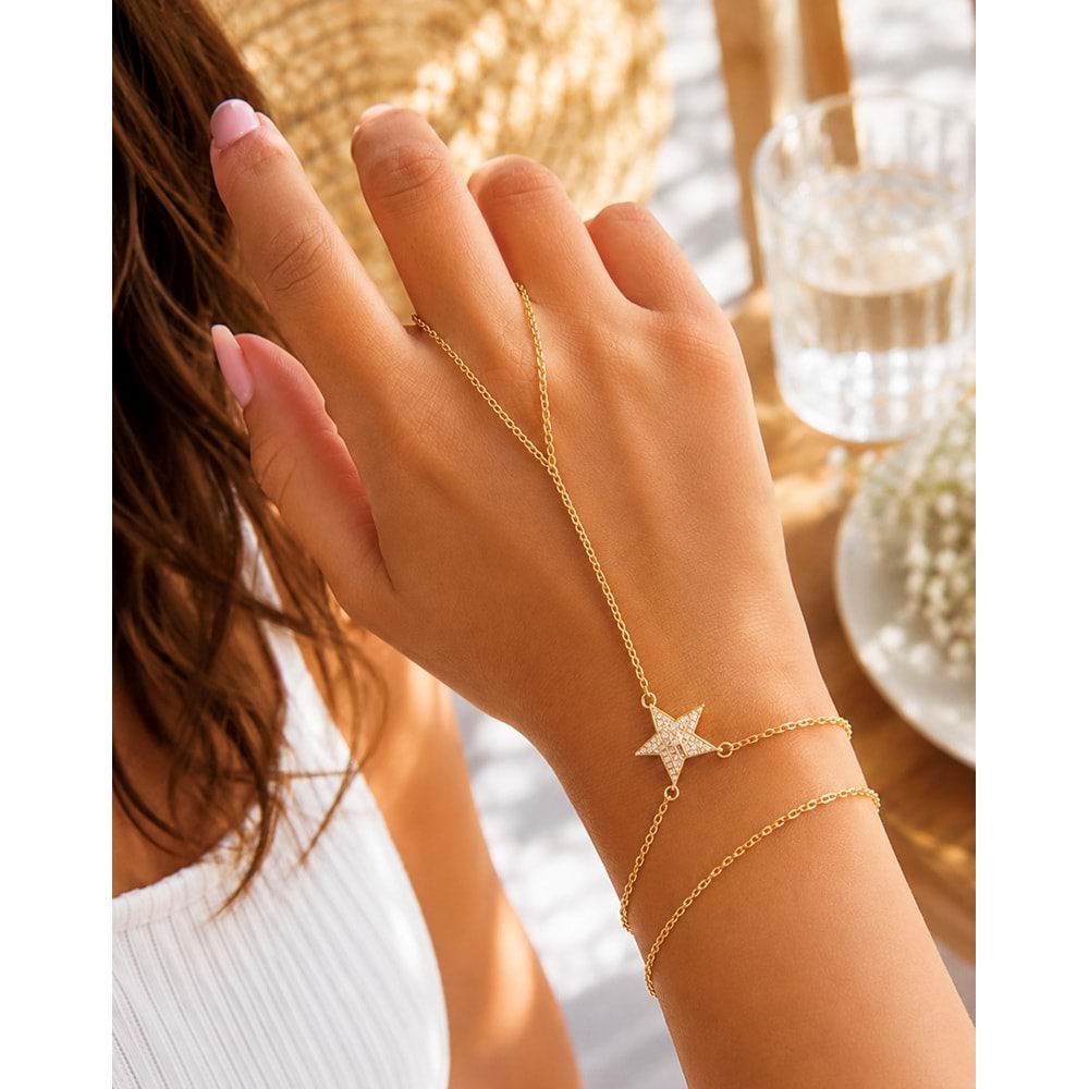 YILDIZLI GOLD RENK ŞAHMERAN ACR9781