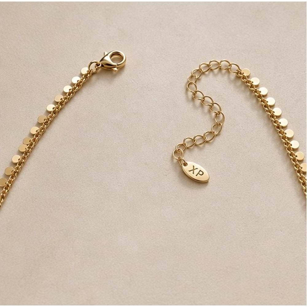 XUPING 14K GOLD RENK, PULLU ZİNCİR KOLYE 45+6CM ACR9797