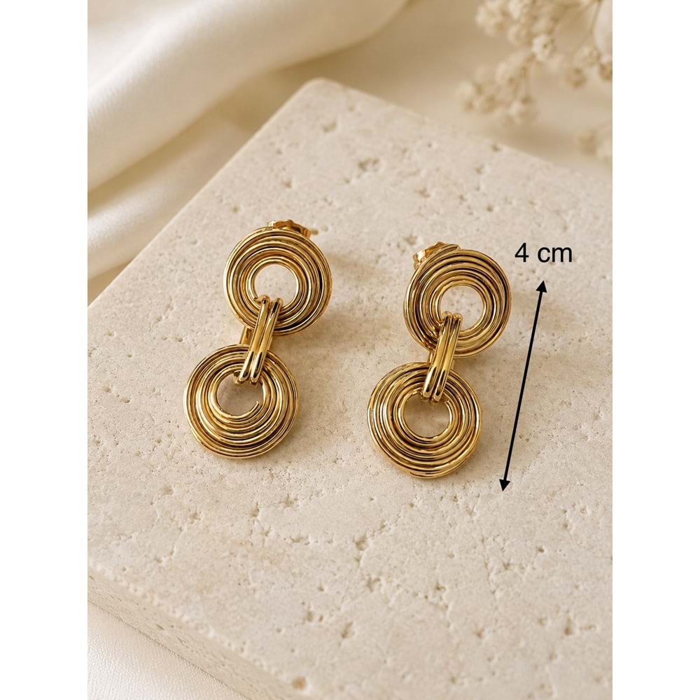 XUPING ROSE RENK BİRBİRİNE GEÇMELİ HALKA KÜPE ACR9858