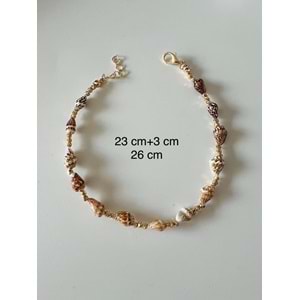 KAHVERENGİ DENİZ KABUĞU HALHAL 23+3CM ACR0064