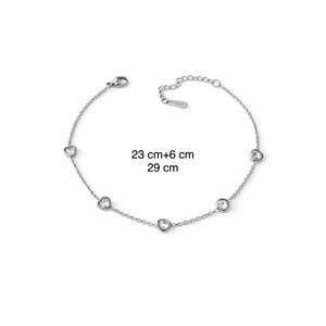 ÇELİK GÜMÜŞ RENK KALPLİ HALHAL 23+6CM ACR0068