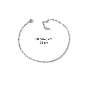 ÇELİK GÜMÜŞ RENK OVAL BONCUKLU HALHAL 20+6CM ACR0075