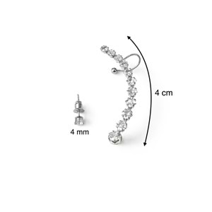 TEKTAŞ KÜPELİ SUYOLU KIKIRDAK KÜPE-GÜMÜŞ RENK ACR0096