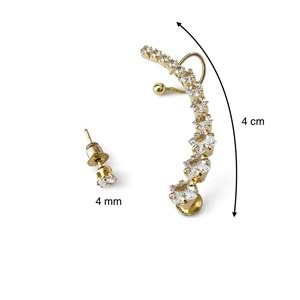 TEKTAŞ KÜPELİ SUYOLU KIKIRDAK KÜPE-GOLD RENK ACR0097