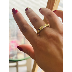 AYARLANABİLİR GOLD RENK PEMBE TAŞLI YÜZÜK ACR0120