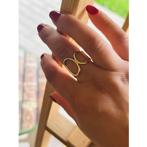 AYARLANABİLİR GOLD RENK ZİNCİR MODEL YÜZÜK ACR0122