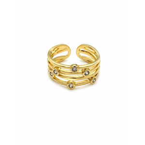 AYARLANABİLİR VİNTAGE, GOLD RENK, ÇOKLU GÖRÜNÜMLÜ TAŞLI YÜZÜK ACR0305