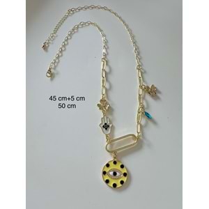 ÖZEL SERİ GÖZ, FATMA ANA ELİ CHARM KOLYE 45+5CM ACR0309