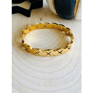 GOLD RENK YILDIZLI ÇELİK KELEPÇE ACR0470