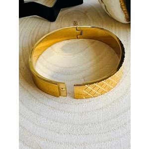 GOLD RENK PETEK DESEN ÇELİK KELEPÇE ACR0474