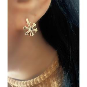 XUPING KAR TANESİ MİNİMAL HALKA KÜPE ROSE RENK ACR1450