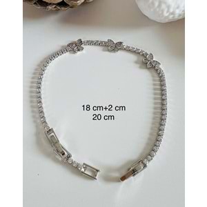 ÇELİK KELEBEK SUYOLU BİLEKLİK 18+2 CM GÜMÜŞ RENK ACR2276