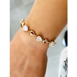 XUPING KALPLİ BİLEKLİK ROSE RENK 17+4 CM ACR2497