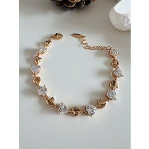 XUPING KALPLİ BİLEKLİK ROSE RENK 17+4 CM ACR2497