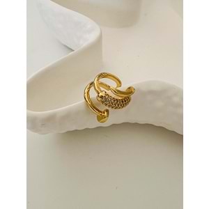 ÇİVİ MODEL KISTIRMALI KIKIRDAK KÜPE GOLD ACR2532