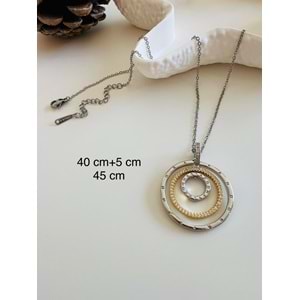 ÇELİK PNDRA KOLYE 40+5 CM GOLD-GÜMÜŞ ACR2875