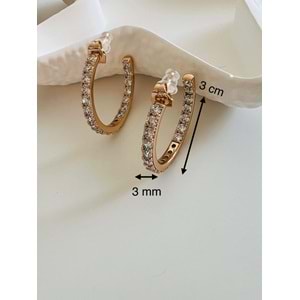 XUPING SUYOLU HALKA KÜPE ROSE RENK ACR2980