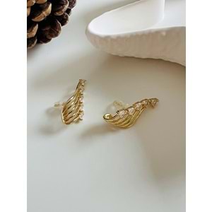 ÇOKLU GÖRÜNÜMLÜ ÇELİK KÜPE GOLD ACR3068
