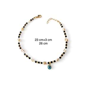 NAZAR BONCUKLU, DENİZ KABUĞU BONCUKLU HALHAL 23+3CM ACR3136
