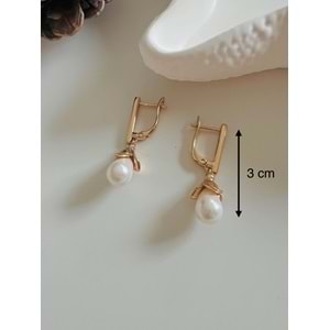 XUPING İNCİLİ-SALLANTILI KÜPE ROSE ACR3227