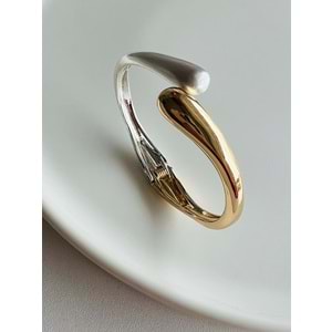 ÖZEL SERİ ÇİFT RENKLİ VİNTAGE KELEPÇE GOLD-GÜMÜŞ ACR3247