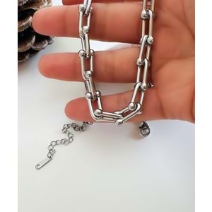 ÇELİK TFFNY KOLYE 43+6 CM GÜMÜŞ ACR3680