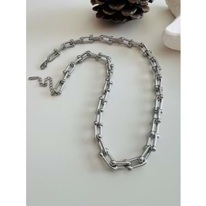 ÇELİK TFFNY KOLYE 43+6 CM GÜMÜŞ ACR3680