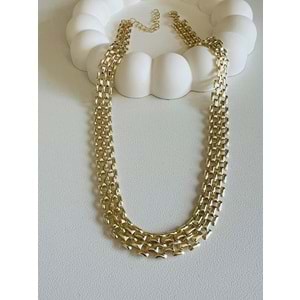 CHOKER ZİNCİR KOLYE 38+5 CM GOLD ACR3947