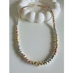 GOLD-ROSE-GÜMÜŞ RENKLİ KOLYE 40+5 CM ACR3948