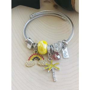GÖKKUŞAĞI-PALMİYE CHARM BİLEKLİK GÜMÜŞ ACR4623