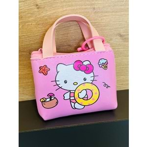 ÇOCUKLAR İÇİN MİNİ HELLO KİTTY PARA CÜZDANI, ANAHTARLIK, PEMBE ACR4841