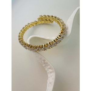 KALPLİ ESNEK SUYOLU ÇELİK BİLEKLİK-GOLD RENK ACR5071